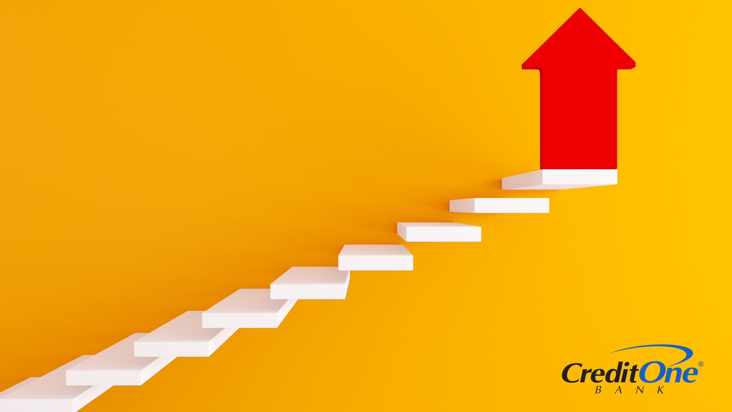 A 3D illustration of steps, culminating in an upward arrow at the top, represents the idea of taking steps to make progress.